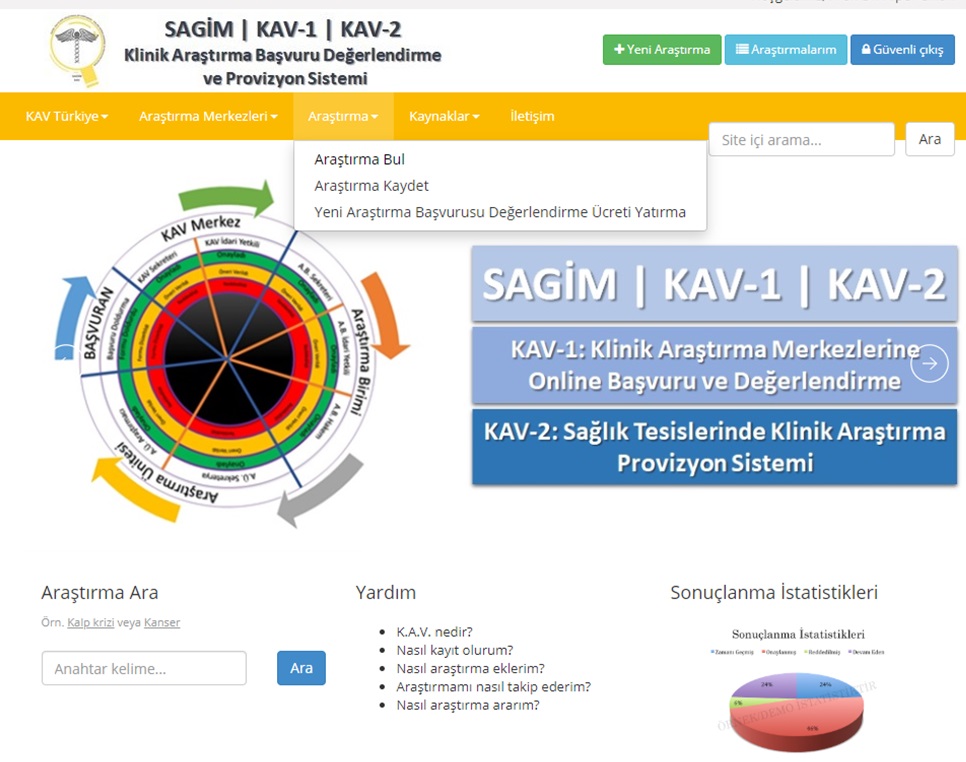 Araştırma Arama Ekranı