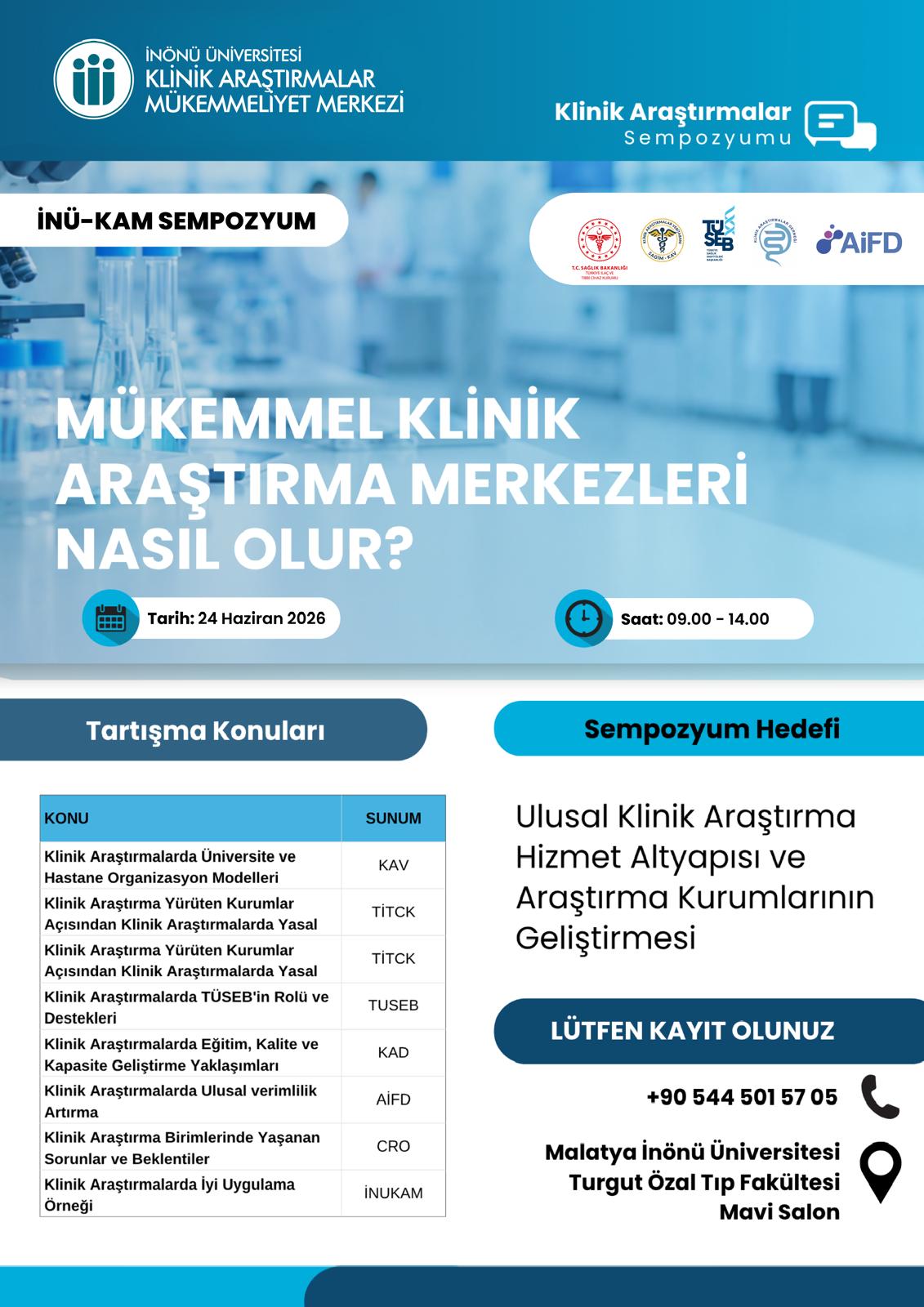 Malatya İnönü Üniversitesi Klinik Araştırma Birimi logosu